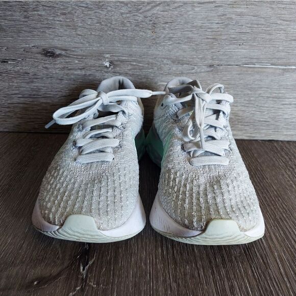 Nike React Infinity Run Flyknit 3 Pure Platinum/Mint Foam/White Running Shoe 5 - Picture 2 of 10